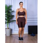 Conjunto Bermuda e Top Alça Marrom