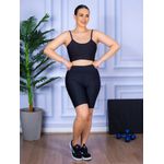 Conjunto Bermuda e Top Alça Preto