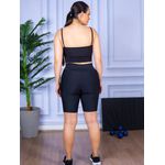 Conjunto Bermuda e Top Alça Preto