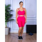 Conjunto Bermuda e Top Alça Rosa Pink