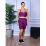 Conjunto Bermuda e Top Alça Roxo