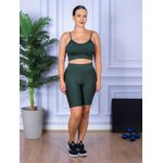 Conjunto Bermuda e Top Alça Verde Militar