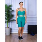 Conjunto Bermuda e Top Alça Verde Piscina