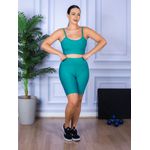 Conjunto Bermuda e Top Alça Verde Piscina