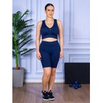 Conjunto Bermuda e Top Nadador Azul Marinho
