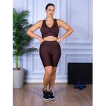 Conjunto Bermuda e Top Nadador Marrom