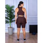 Conjunto Bermuda e Top Nadador Marrom