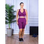 Conjunto Bermuda e Top Nadador Roxo