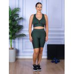 Conjunto Bermuda e Top Nadador Verde Militar