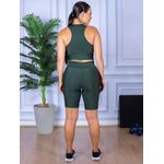 Conjunto Bermuda e Top Nadador Verde Militar