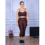 Conjunto Corsário e Top Alça Marrom