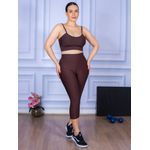 Conjunto Corsário e Top Alça Marrom