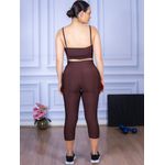 Conjunto Corsário e Top Alça Marrom