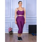 Conjunto Corsário e Top Alça Roxo