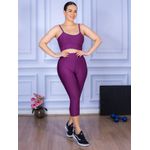 Conjunto Corsário e Top Alça Roxo