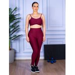 Conjunto Calça Legguing e Top Alça Costa Aberta Bordo