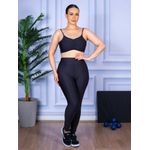 Conjunto Calça Legguing e Top Alça Costa Aberta Preto