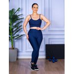Conjunto Calça Legguing e Top Alça Azul Marinho