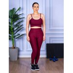Conjunto Calça Legguing e Top Alça Bordo