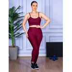 Conjunto Calça Legguing e Top Alça Bordo