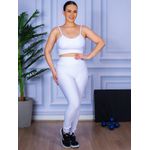 Conjunto Calça Legguing e Top Alça Branco