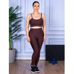 Conjunto Calça Legguing e Top Alça Marrom