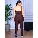 Conjunto Calça Legguing e Top Alça Marrom