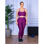 Conjunto Calça Legguing e Top Alça Roxo