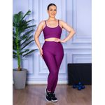 Conjunto Calça Legguing e Top Alça Roxo