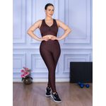 Conjunto Calça Legguing e Top Nadador Suplex Marrom