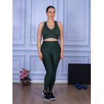 Conjunto Calça Legguing e Top Nadador Suplex Verde Militar