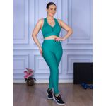 Conjunto Calça Legguing e Top Nadador Suplex Verde Piscina