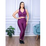 Conjunto Calça Legguing e Top Nadador Suplex Roxo Uva