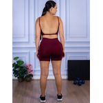 Conjunto Shorts e Top Alça Costa Aberta Suplex Bordo