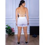 Conjunto Shorts e Top Alça Costa Aberta Suplex Branco