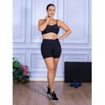 Conjunto Shorts e Top Alça Costa Aberta Suplex Preto