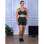 Conjunto Shorts e Top Alça Costa Aberta Suplex Verde Militar