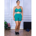 Conjunto Shorts e Top Alça Costa Aberta Suplex Verde Piscina
