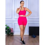 Conjunto Shorts e Top Alça Suplex Rosa Pink
