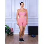 Conjunto Shorts e Top Alça Suplex Rosa