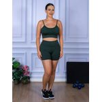 Conjunto Shorts e Top Alça Suplex Verde Militar