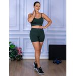Conjunto Shorts e Top Alça Suplex Verde Militar