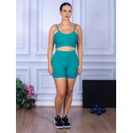 Conjunto Shorts e Top Alça Suplex Verde Piscina