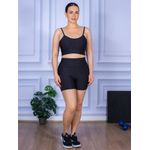 Conjunto Shorts com Bolso e Top Alça Suplex Preto