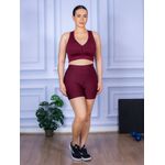 Conjunto Shorts com Bolso e Top Nadador Suplex Bordo