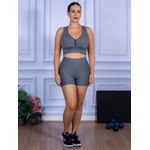 Conjunto Shorts e Top Nadador Suplex Cinza Mescla