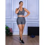 Conjunto Shorts e Top Nadador Suplex Cinza Mescla