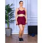 Conjunto Shorts Saia e Top Alça Costa Aberta Suplex Bordo