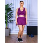 Conjunto Shorts Saia e Top Nadador Suplex Roxo