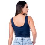 Cropped Suplex Regata Azul Marinho